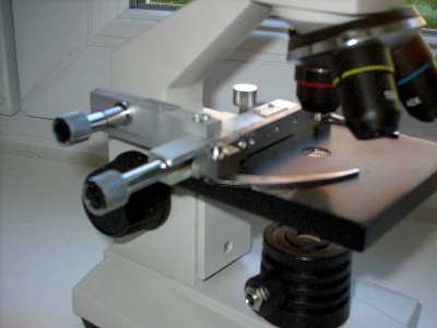 Mikroskop mit Kreuztisch